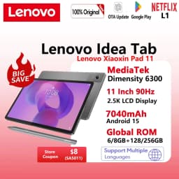 Global ROM Lenovo Xiaoxin Pad 11 MediaTek Dimensity 6300 11" 2.5K Screen 128GB 256GB ROM 7040mAh Idea Tab Android Tablet 2025