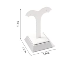 White PU Leather Bust Jewelry Display Stand Holder Bracelet Earring Necklace Ring Jade Counter Pendant Neck Model Organizer Rack