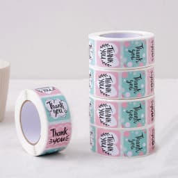 100-500Pcs Thank You Stickers 2.5cm Baking cake Packaging Envelope Sealing labels Small Business Decoration Wedding Stickers
