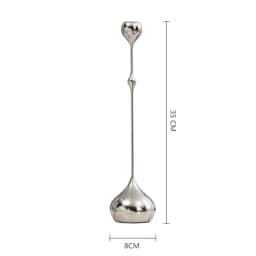 Silver Candle Holder, Metal Candlestick Romantic Art Table Decoration For Home Dining , Wedding Photography Props