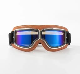 Motorcycle Glasses Windproof Motorcycle Helmet Glasses Sunglasses Retro Universal Folding Leather Retro Motorcycle Accessories