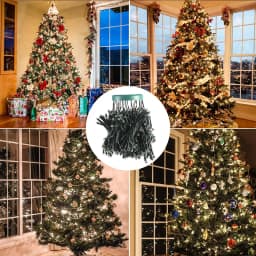 Christmas Tree String Lights with Green Ring USB Charge Christmas Lights Waterproof String Light for Outdoor Indoor Xmas Decor