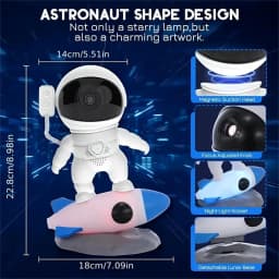 Astronaut Starry Sky Projector Night Light Nebula Ceiling Galaxy LED Lights for Bedroom Playroom Decorative Home Theaters Rooms