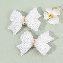 2Pcs Popular Pearls Bow Hair Clips Korean Style Hairpins Elegant Sweet Rhinestone Barrette For Girls Kids Headdress Accessories