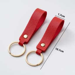1/100pcs 8Color PU Leather Keychain Business Gift Suitable for Men and Women Car Key Strap Waist Wallet Keychains and Keyrings