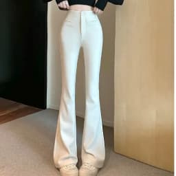High Waist Flared Suit Pants Women's Spring Summer Autumn New Style Elastic Butt Lifting Casual Long Pants Hoof Pants
