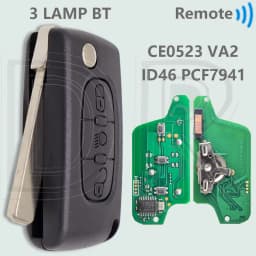 DR CE0523 ID46 PCF7941 CE0536 PCF7961 433ASK/FSK Flip Car Remote Key For Peugeot 207 307 308 408 Citroen C1 C2 C3 C4 C5 Picass