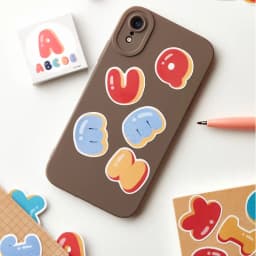 IMOON 50/52 PCS Colorful Cute Alphabet Number Decorative Sticker Self-adhesive Letters for Kids Scrapbooking Journal Supplies