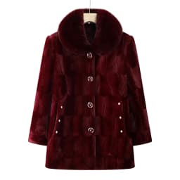 Large size Middle Aged Elderly Women Mink Coat Winter Thicken Cotton Padded Faux Fur Jacket High End Grandma Velvet Fur Overcoat