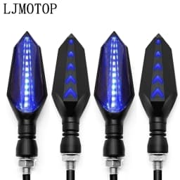Universal Motorcycle LED Turn Signal Lamp Sequential Flowing Flash Indicator Lights Amber Running Light