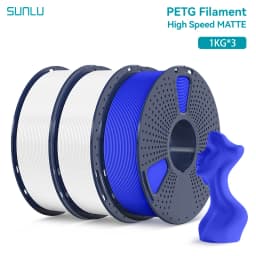 SUNLU 3KG High Speed Matte PETG Filament 1.75mm 1kg Spool (2.2lbs) High Speed Printing Filament Fit Most FDM Printer