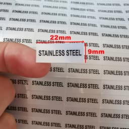 620pcs 22x9mm Matte Silver Sticker Writting With STAINLESS STEEL For Metallic Products Packaging Label