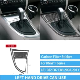 For BMW E81 E82 E87 E88 1 Series Interior Accessories 2008-2013 Gear Shift Knob Dashboard AC Outlet Carbon Fiber Cover Stickers