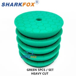Sharkfox Polishing Pads 5/6 Inch Germany Foam Buff Sponge Pads Auto Car Buffing Pad Set for DA/RO Polisher Buffer Tools