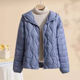 New Plus Size Lightweight Women Down Jacket Hooded White Duck Down Warm Thin Coat Korean Style Puffer Jacket Woman JK-092