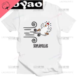 ME SUDA LA POLLA Cute Chicken Cartoon Print Tshirt Men Women Casual Cotton Unisex Sports Top T Shirt Streetwear Creativity Shirt