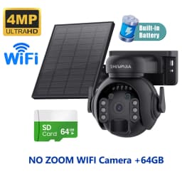 SHIWOJIA 12X Zoom 4G LTE Solar Security Camera 8MP Night Vision Dual-Lens Outdoor WiFi Solar Battery Camera PIR Human Detection