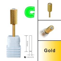 6.6 crystal Stone Large Small Barrel Diamond top steel Carbide Luxury nail drill bits Burrs