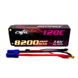CNHL 2S 3S 4S Lihv Battery 7.6V 11.4V 15.2V 8200mAh 9000mAh 120C HV HardCase With EC5 Plug For RC Car Boat Airplane Truck Truggy