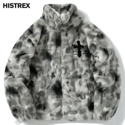 HISTREX Men Rabbit Fur Jacket Parkas,Hip Hop Fluffy Coat,Winter Fleece Overcoat,Outerwear Streetwear,Korean Women Y2k Clothing