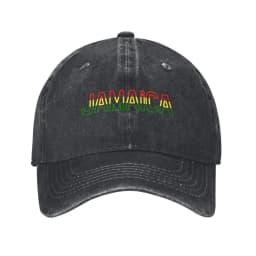 Get Up Stand Up Reggae Rasta Baseball Cap Vintage Distressed Denim Washed Bob Marley Snapback Hat Unisex Adjustable Fit Cap