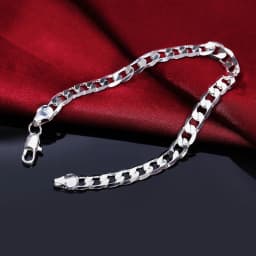 Charm 925 Sterling Silver Bracelets for Women Simple Fine Chain Fashion Wedding Party Christmas Gifts Jewelry