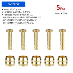 Bicycle Brake Copper Olive Head Connecting Insert/Oil Needle Kit for Shimano BH59 BH90 Sram Magura Tektro Hydraulic Disc Brake