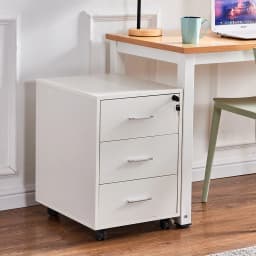 BonChoice 3 Drawers Mobile File Cabinets Pedestal Office Filing Cabinet with Rolling Casters