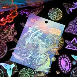 40pcs Laser Cut Dream Series Stickers Set Scrapbooking DIY Stick Labels Diary Stationery Album - Butterfly & Whale Designs