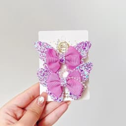 RAINBOW BOWS 3.15'' Glitter Butterfly Hair Clips for Women Girls Hairpins Children Cute Barrettes Kids Head Accessories 2Pcs/lot