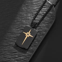 Hot Sale Pendant Smooth Plate Tag Men Retro Necklace Jewelry