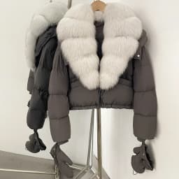 OFTBUY New Short Outerwear Hood Duck Down Luxury Real Fur Down Jacket with Removable Gloves Women Puffer Coat with Real Fox Fur