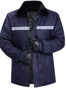 Men's Thickened Cotton Jacket Windproof Warm Winter Workwear Reflective Strip Cold-resistant Outdoor Labor Protection Cold St...