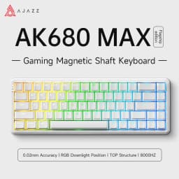 AJAZZ AK680MAX Wired Magnetic Gaming Keyboard, 68 Keys, 0.01 Precision, Zero Latency, Compact, Web Driver No Download