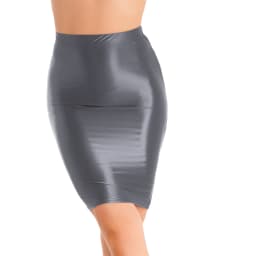 Womens Glossy Pencil Skirt Solid Bodycon Skirts Casual High Waist Rave Party Clubwear Elastic Miniskirt for Stage Performance