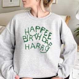 2026 retro Happee Birthdae Harry Sweatshirt Magic Wizard Sweater Wizard School Hoodie Unisex Long Sleeves Crewneck Sweatshirts