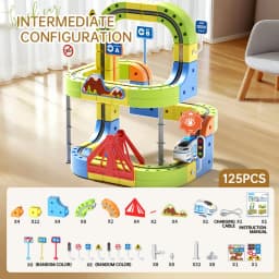 Children DIY Building Blocks Educational Toy Magnetic Rail Car Cube Toys Magical Track Train Construction Kids Christmas Gifts