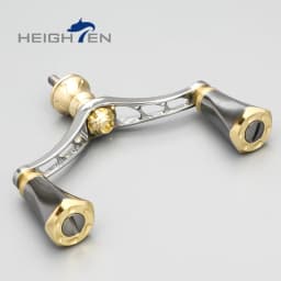 Heighten Spinning Reel Double Rocker Arms - 80/98mm Axle Spacing, 20mm Knob Diameter | Fits Daiwa & Shimano Reel Mod Parts