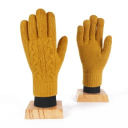 Female Winter Warm Knitted Full Finger Gloves Men Solid Woolen Touch Screen Mittens Women Thick Warm Cycling Driving Gloves H46