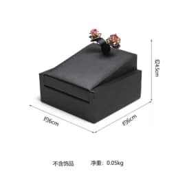 High Grade Black Leather Watch Display Rack Bracelet Earrings Display Plate Pearl Jade Rack Counter Jewelry Exhibition Props