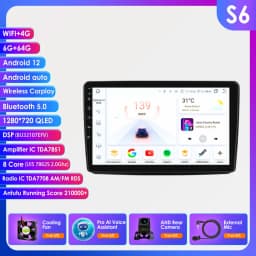 Android 13 Car radio for Fiat Panda 2003 2004 2005-2012 multimedia player 4G 8Core Autoradio GPS Stereo Carplay 2din Head Unit