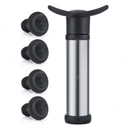 Wine Stopper With Vacuum Pump Bar Accessories Air Lock Aerator Rubber Black Bottle Stopper Keep Wine Fresh Saver Sealing
