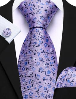 Elegant Spring Style Flower Men Tie Set Casual Wedding Business Necktie Hanky Cufflinks 3PCS Suit Accessories Mint Green Pink
