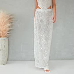 Autumn Solid Color Sequins Long Skirts Women Low Waist Party Skirts Fashion Casual Skirts Streetwear