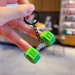 PVC Mini Barbell Keychain Barbell Sheet Exquisite Bag Pendant Accessories Simulation Dumbbell Keychain Fitness Enthusiast