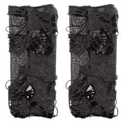 Unisex Gothic Black Gloves Fingerless Long Glove For Women Men Sexy Festival Gloves Mittens Clubwear Dance Cosplay Accessories