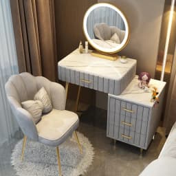 Women Pink Dressing Table Makeup Chair Modern Bedside Cosmetics Dressing Table Bedroom Cabinet Vestidores Postmodern Furniture