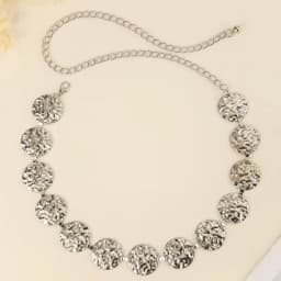Metal Gold/Silver Chain Belt Geometry Round Wafer Adjustable Women Waist Chain Dress Shirt Decoration Accessories〔CC55〕