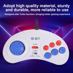16Bit 9-Pin Mini Handheld Game Console Ergonomic Gaming Controller with Turbo function for Sega Game Controller Game Console