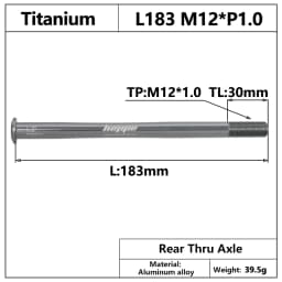 HEPPE MTB Road Bike Titanium Thru Axle Ultra Light Bike Axle 12x142 12x148 Rear Hub Thru Axle Bike Fork 12x100 12x110 Shaft